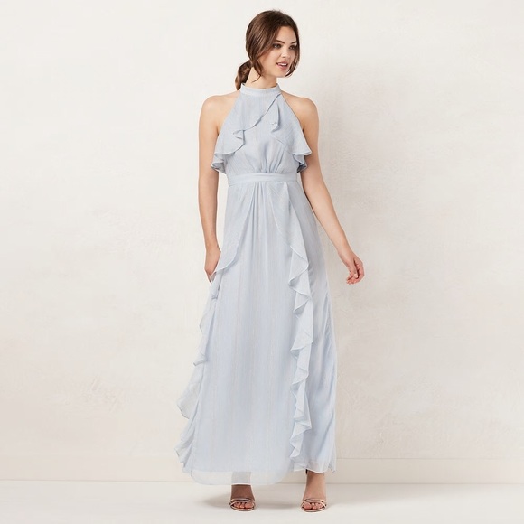 LC Lauren Conrad Dresses & Skirts - 💙 LAUREN CONRAD CLOUD RUFFLED DRESS SIZE 18 NWT